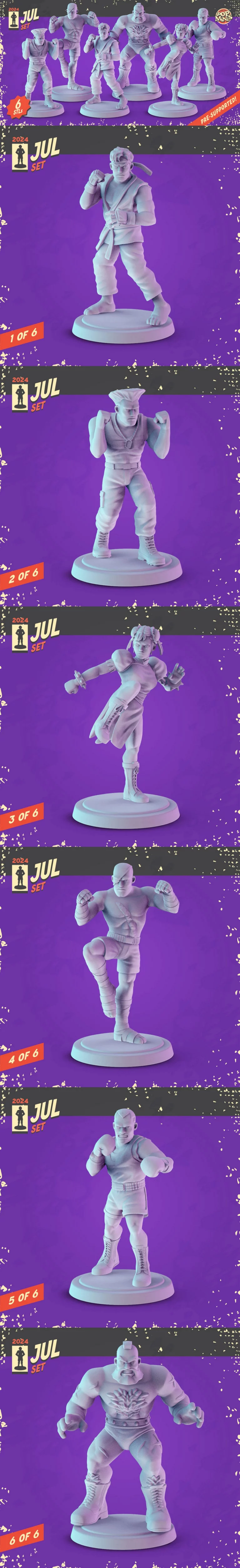 Pop Minis 2024年7月款 - 3D打印动漫角色模型|Pop Minis July 2024 – 3D Print Model