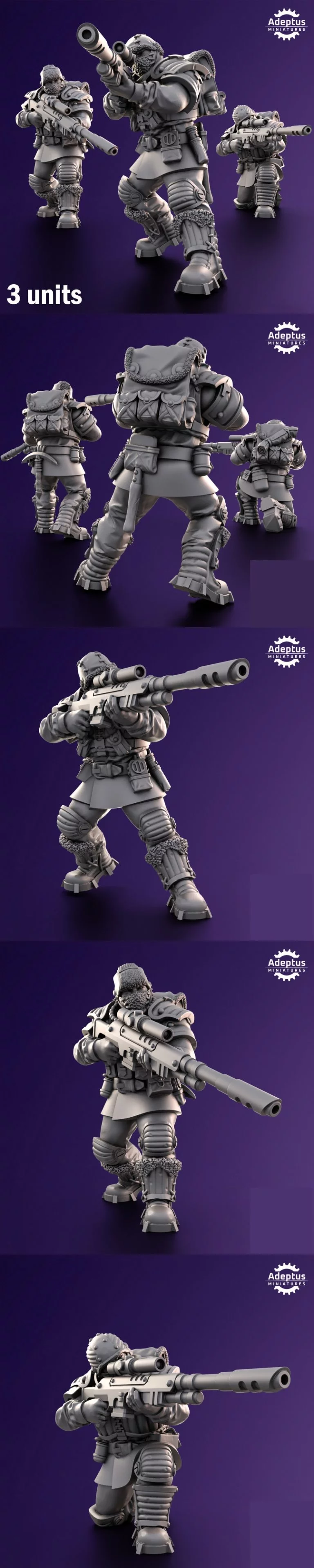 狙击手风暴之役帝国守卫队——3D打印模型|Snipers Stormworn Troops Imperial Guard – 3D Print Model