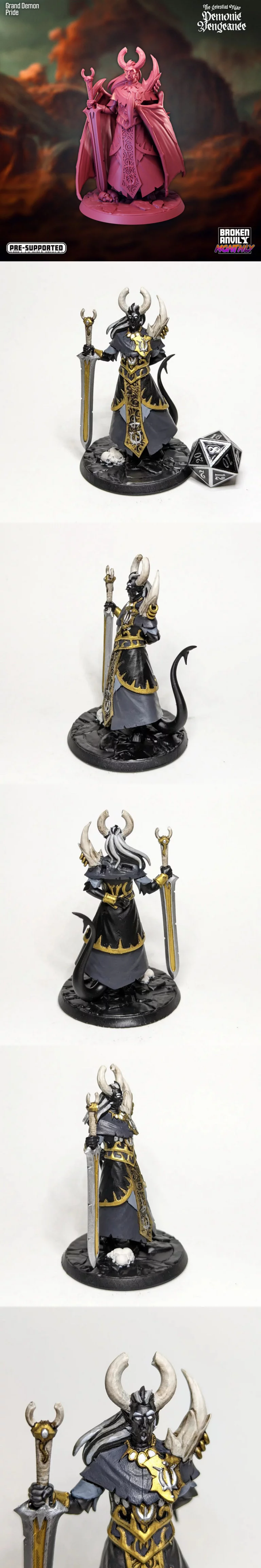 天界之战——恶魔复仇 大型恶魔之傲 3D打印模型|The Celestial War – Demonic Vengeance Grand Demon Pride – 3D Print Model