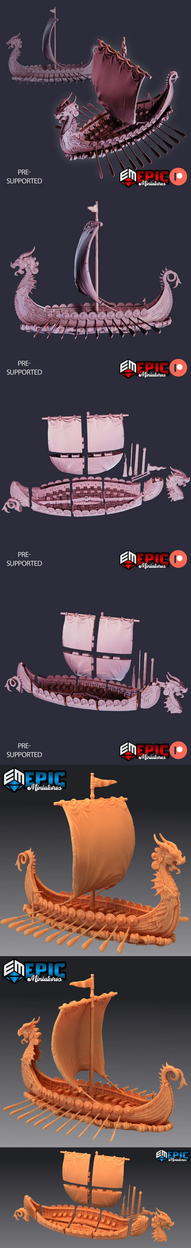 维京长船哈姆金贾 3D打印模型|Viking Longboat Hamingja – 3D Print Model
