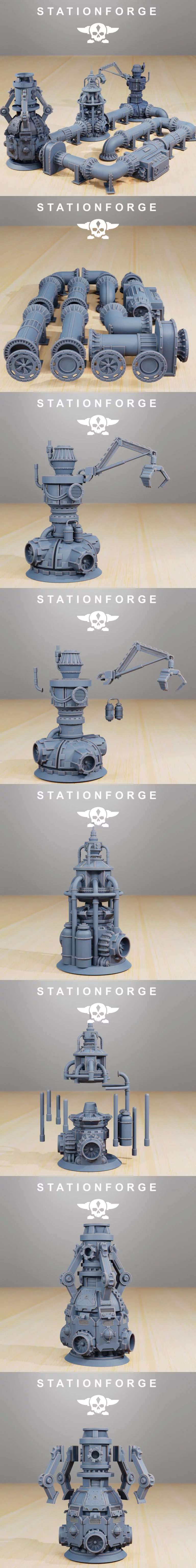 工业场景——3D打印模型：赛博朋克机械师|Industrial Terrain – 3D Print Model
