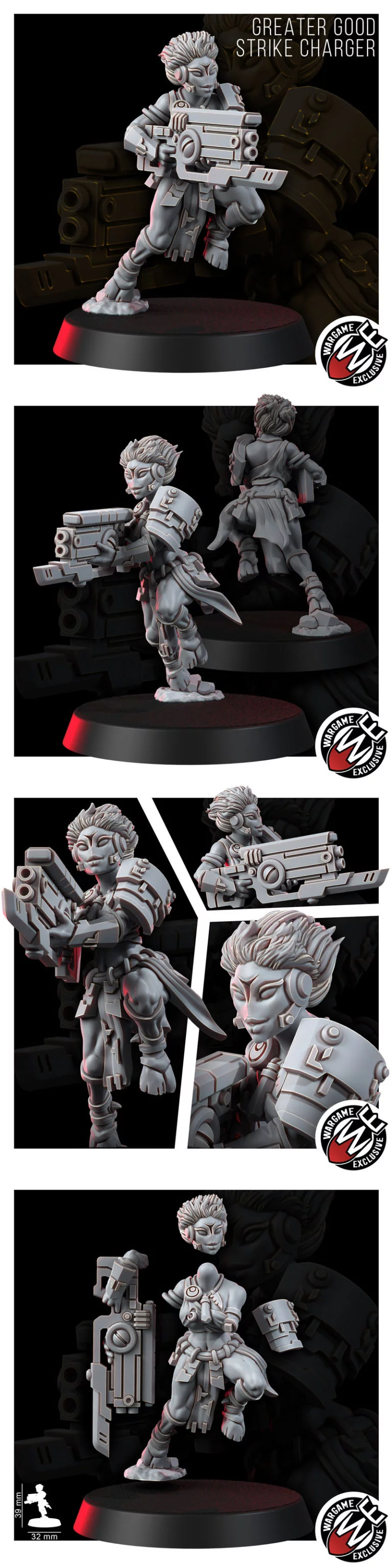 战争游戏独家 - 更高境界突击者 - 3D打印模型|Wargame Exclusive – Greater Good Strike Charger – 3D Print Model