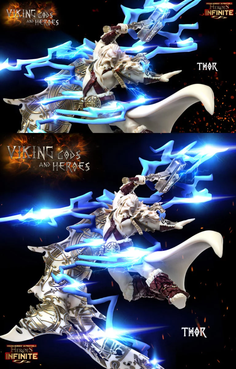 北欧神话英雄——雷神 Thor 3D打印模型|Viking Gods and Heroes – Thor – 3D Print Model