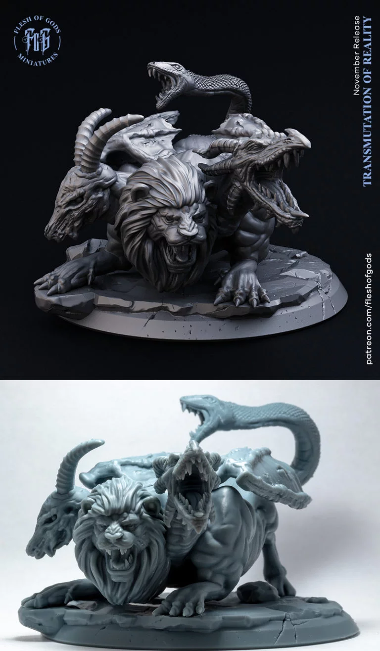 奇美拉——3D打印模型|Chimera – 3D Print Model