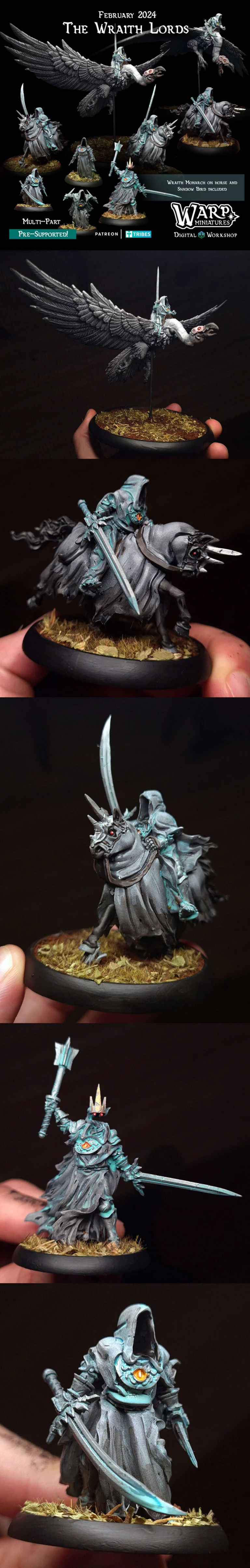 Warp Miniatures 3D打印模型：《幽影领主》|Warp Miniatures – The Wraith Lords – 3D Print Model