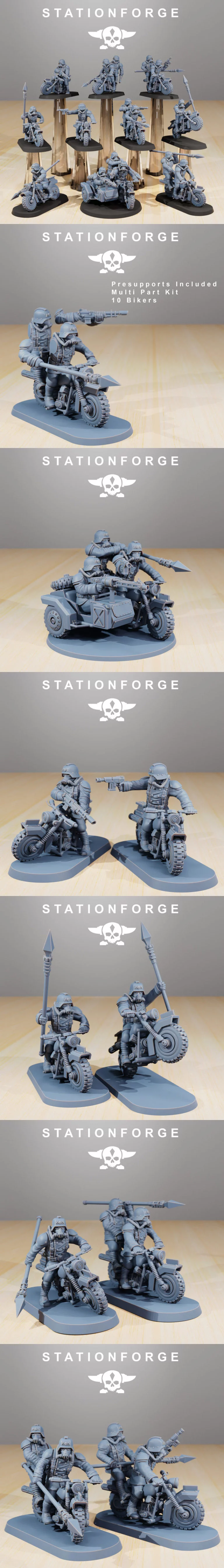GrimGuard死亡摩托3D打印模型|GrimGuard – Death Bikers – 3D Print Model