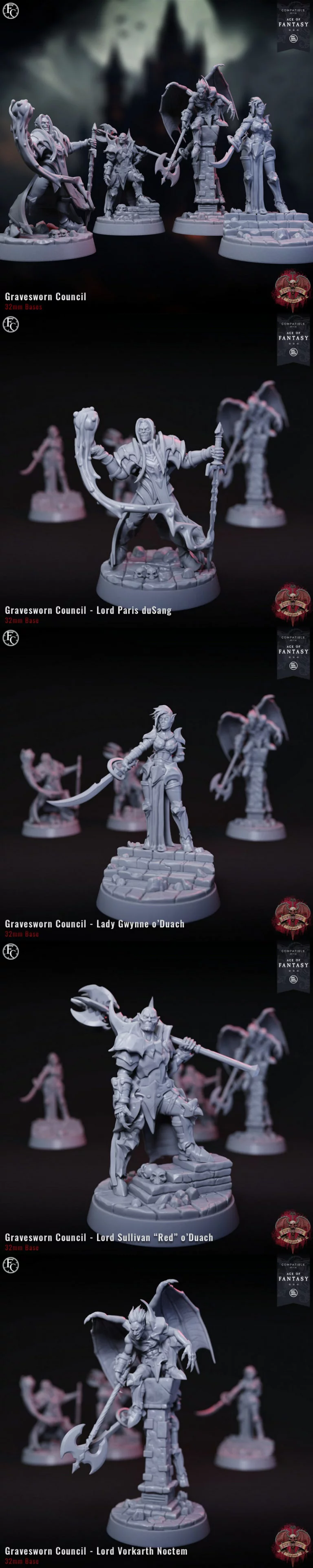 格雷夫索恩议会 3D打印模型|Gravesworn Council – 3D Print Model