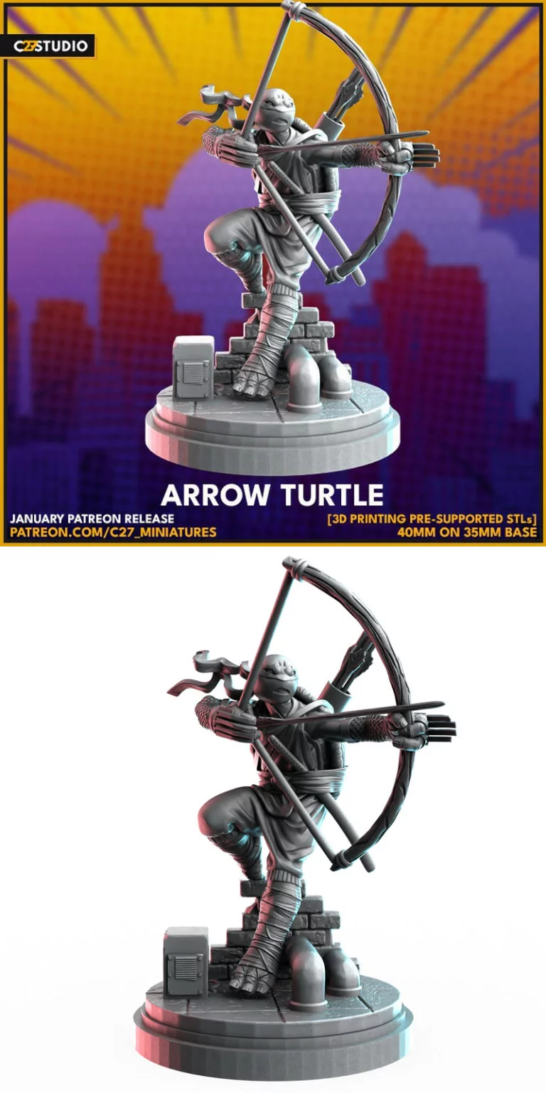 箭龟——3D打印模型|Arrow Turtle – 3D Print Model