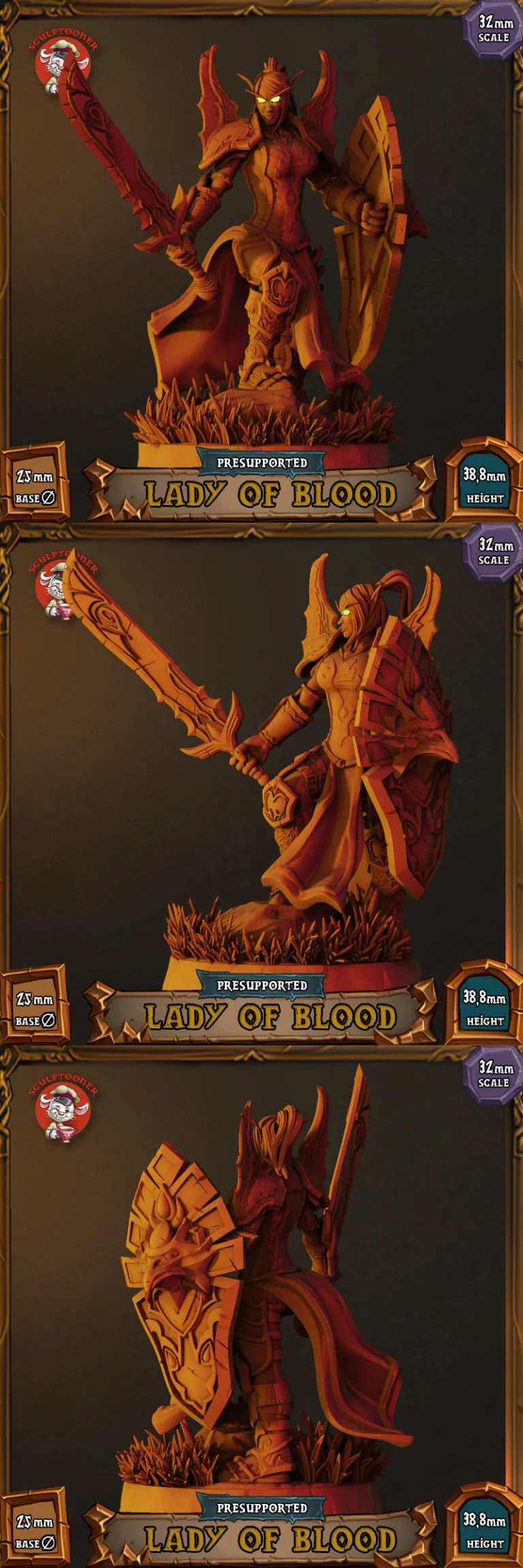 血色女王 3D打印模型|Lady of Blood – 3D Print Model