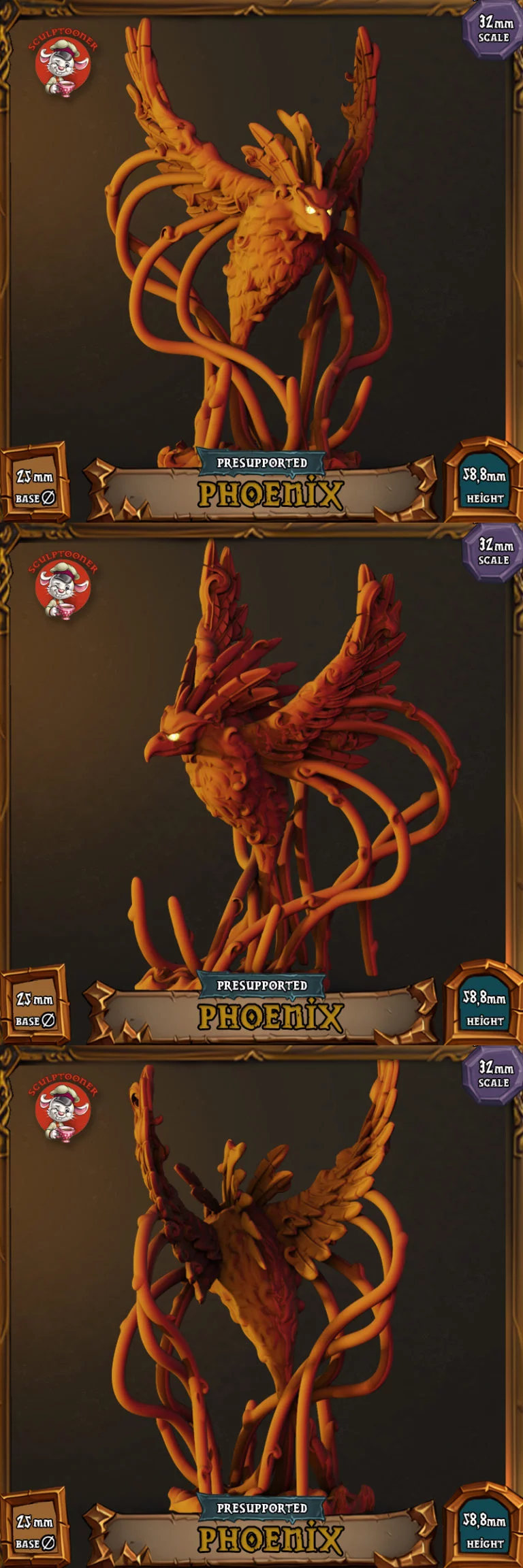 凤凰 3D打印模型|Phoenix – 3D Print Model