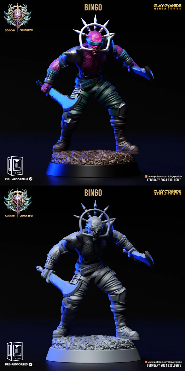 Bingo - 3D打印模型：动漫游戏角色立体模型集|Bingo – 3D Print Model