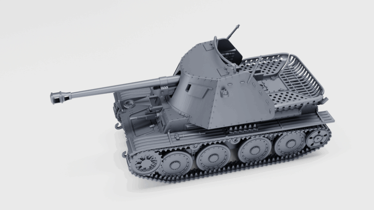 德国二战Marder III Ausf.H坦克3D打印模型|Marder III Ausf.H (Germany, WW2) – 3D Print Model