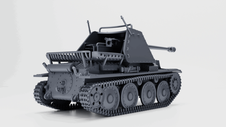 德国二战Marder III Ausf.H坦克3D打印模型|Marder III Ausf.H (Germany, WW2) – 3D Print Model