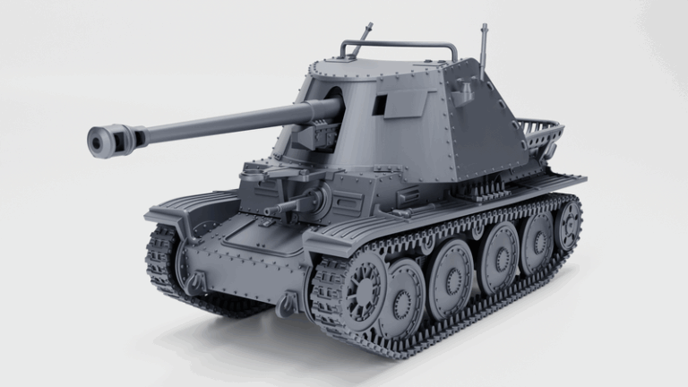 德国二战Marder III Ausf.H坦克3D打印模型|Marder III Ausf.H (Germany, WW2) – 3D Print Model
