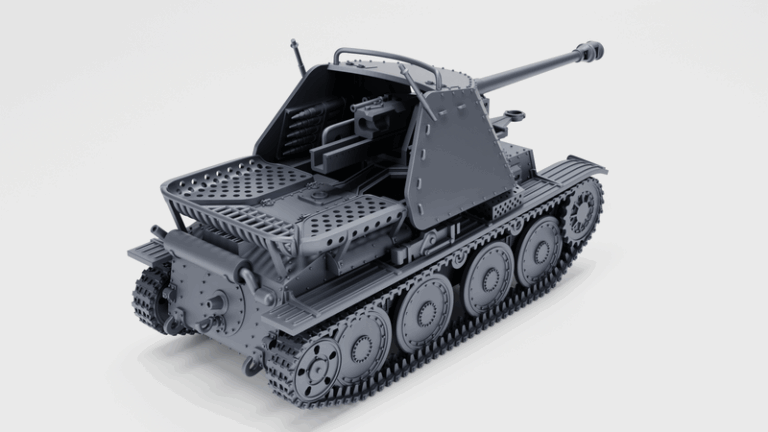 德国二战Marder III Ausf.H坦克3D打印模型|Marder III Ausf.H (Germany, WW2) – 3D Print Model