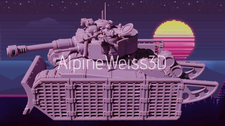 巨型帝国重装坦克 3D打印模型|Enourmous Imperial Heavy Tank – 3D Print Model