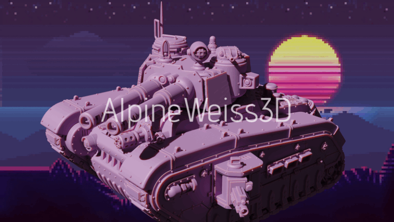 巨型帝国重装坦克 3D打印模型|Enourmous Imperial Heavy Tank – 3D Print Model