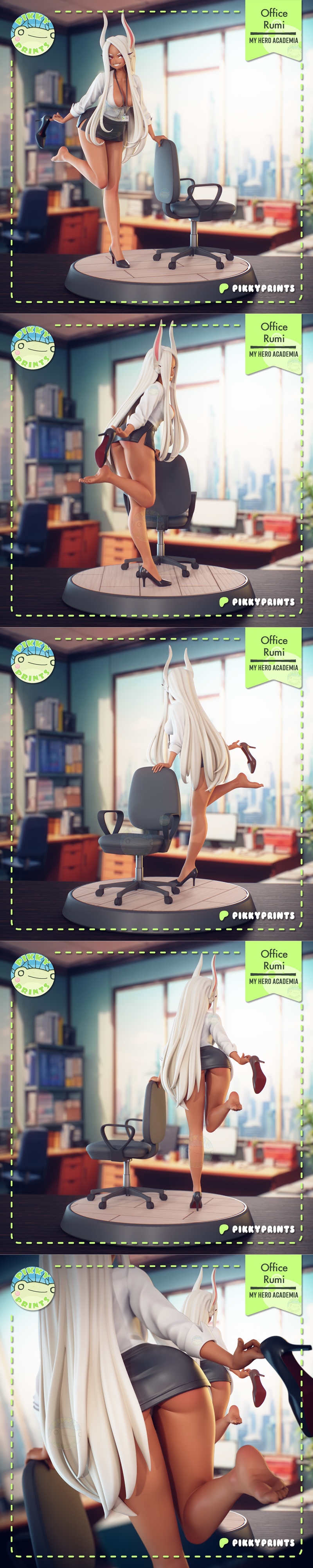 Pikky Prints -我的英雄学院-米尔科 3D打印模型|Pikky Prints – My Hero Acedemia – Mirko – 3D Print Model STL