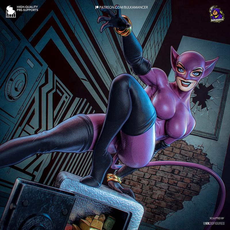 Bulkamancer打造的猫女3D打印模型|Bulkamancer Sculpts – Catwoman – 3D Print Model STL