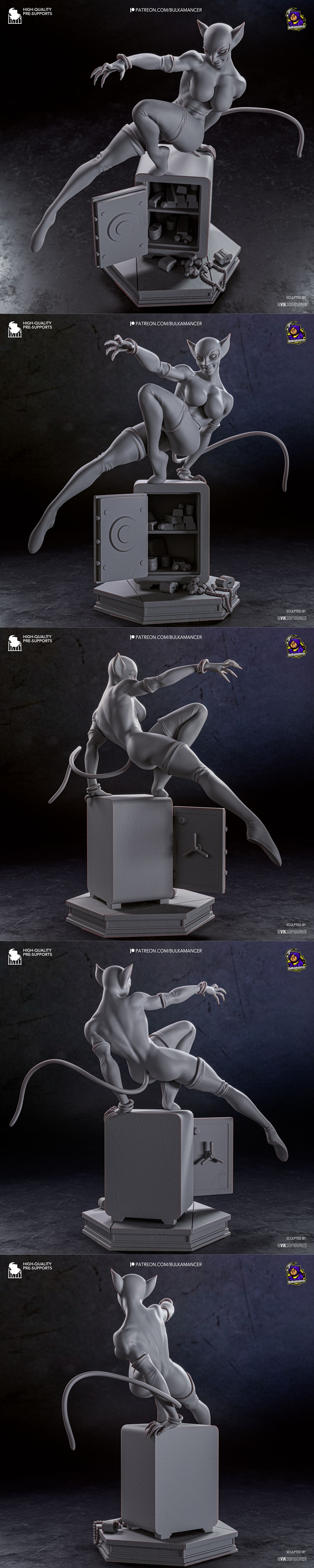 Bulkamancer打造的猫女3D打印模型|Bulkamancer Sculpts – Catwoman – 3D Print Model STL