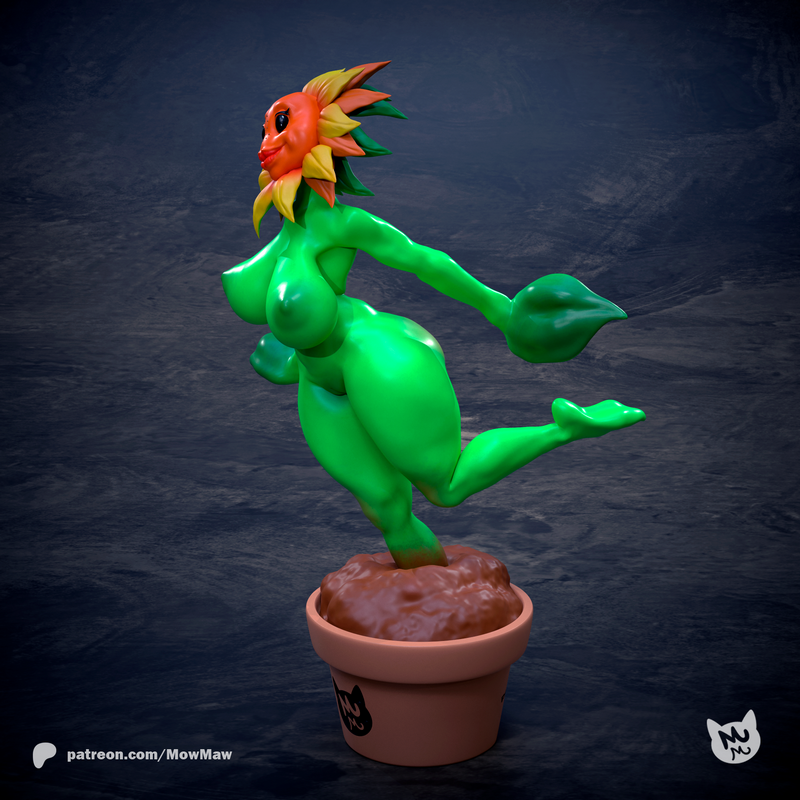 Mow Maw太阳花3D打印模型|Mow Maw Sculpts – Sunflower – 3D Print Model
