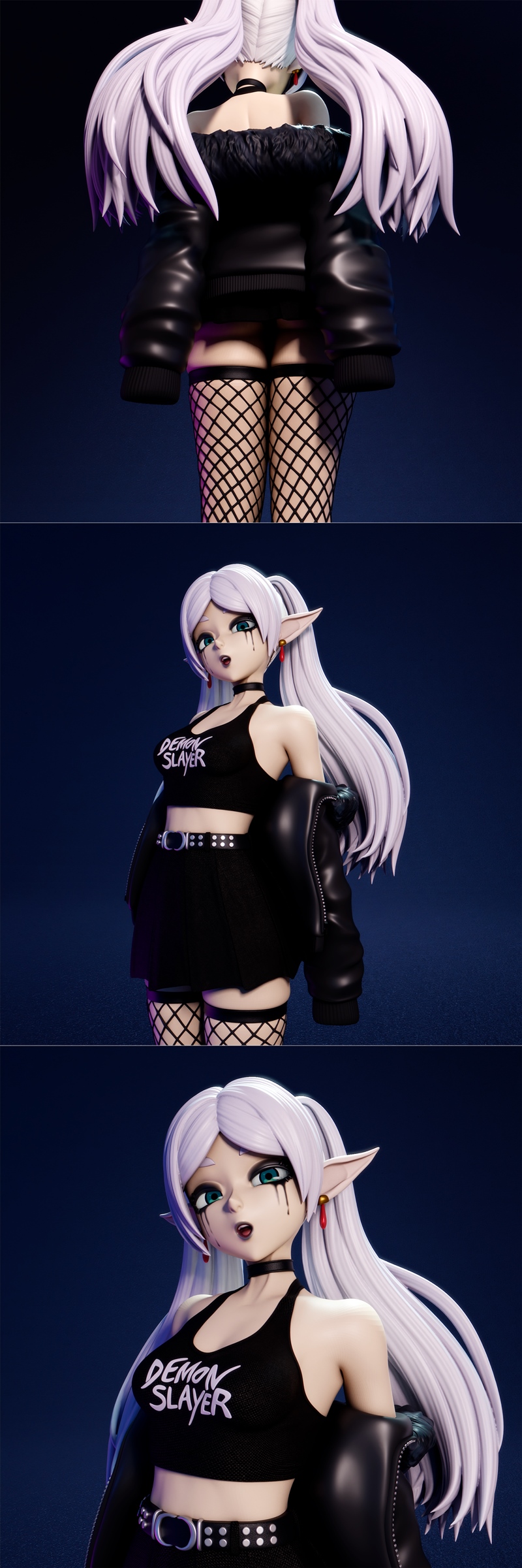 Goth Frieren 3D打印模型|Funservice – Goth Frieren – 3D Print Model STL