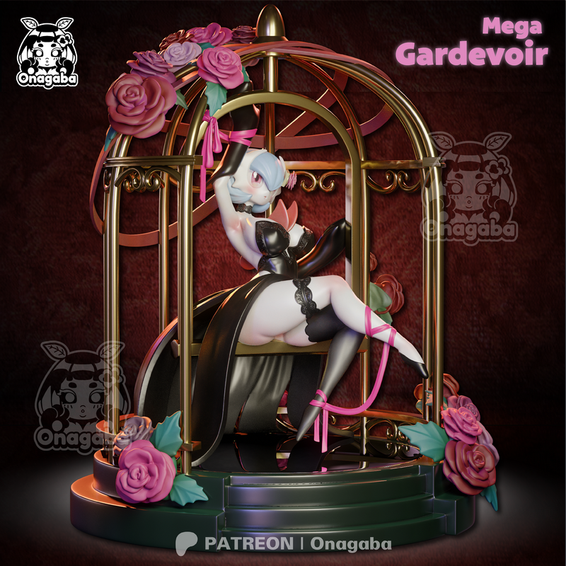 Onagaba - 巨型 Gardevoir - 3D打印模型|Onagaba – Mega Gardevoir – 3D Print Model