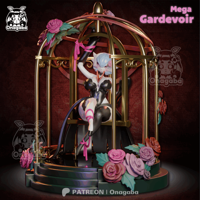 Onagaba - 巨型 Gardevoir - 3D打印模型|Onagaba – Mega Gardevoir – 3D Print Model