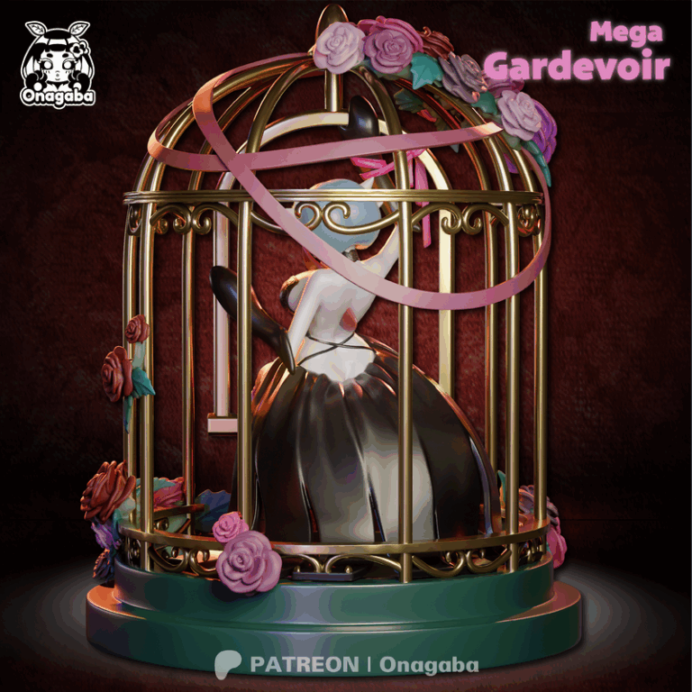 Onagaba - 巨型 Gardevoir - 3D打印模型|Onagaba – Mega Gardevoir – 3D Print Model