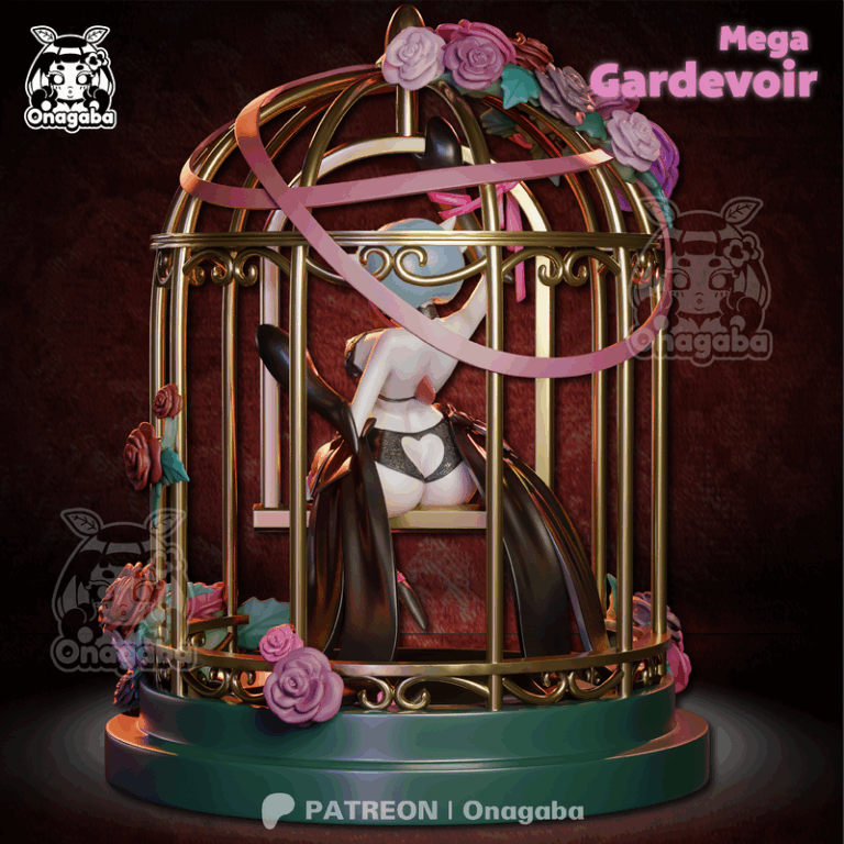 Onagaba - 巨型 Gardevoir - 3D打印模型|Onagaba – Mega Gardevoir – 3D Print Model
