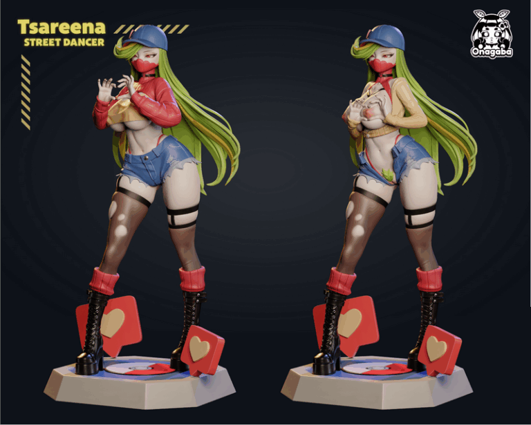 Onagaba《塔雷娜：街头舞者》3D打印模型|Onagaba – Tsareena the Street Dancer – 3D Print Model