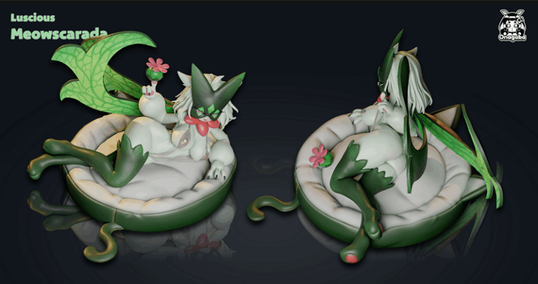 Onagaba - 梦幻喵星人 - 3D打印模型|Onagaba – Luscious Meowscarada – 3D Print Model