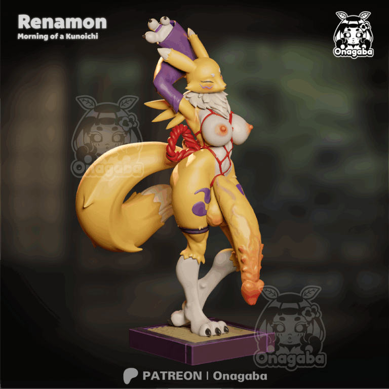 Onagaba - 仁王铃（Kunoichi Renamon）3D打印模型|Onagaba – Kunoichi Renamon – 3D Print Model