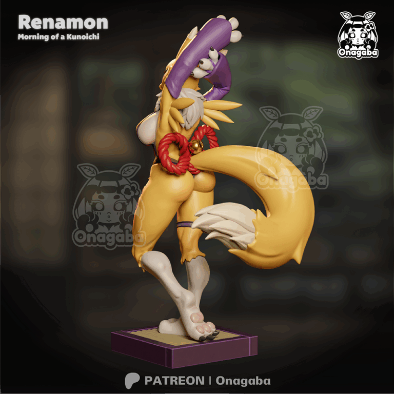 Onagaba - 仁王铃（Kunoichi Renamon）3D打印模型|Onagaba – Kunoichi Renamon – 3D Print Model