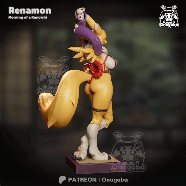 Onagaba - 仁王铃（Kunoichi Renamon）3D打印模型|Onagaba – Kunoichi Renamon – 3D Print Model