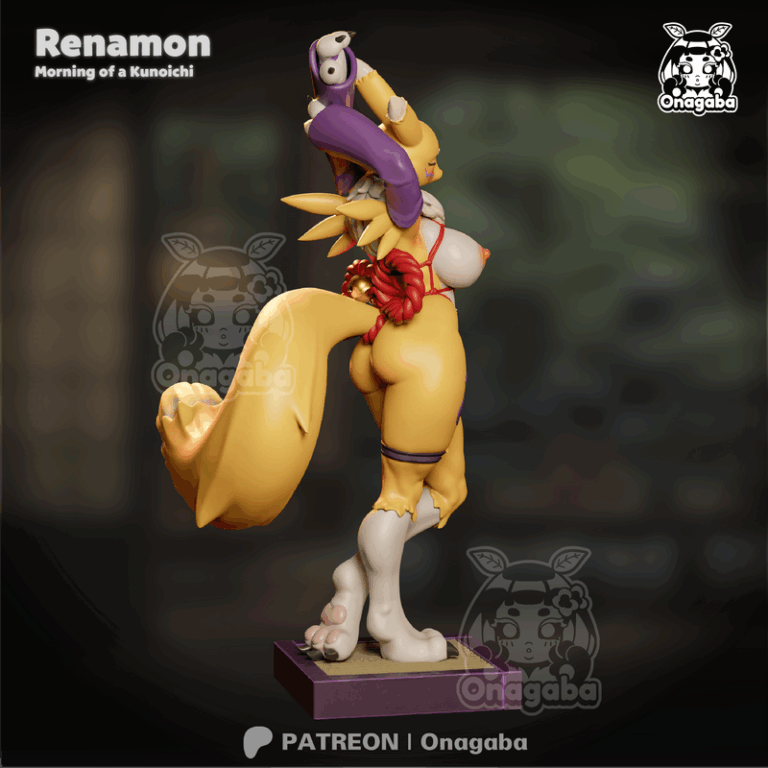 Onagaba - 仁王铃（Kunoichi Renamon）3D打印模型|Onagaba – Kunoichi Renamon – 3D Print Model
