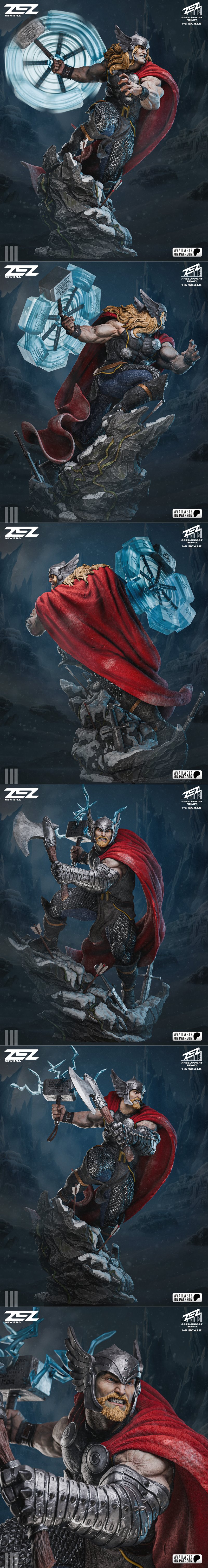 ZEZ Studio - 复刻雷神托尔 - 3D打印模型|ZEZ Studio – Thor – God of Thunder – 3D Print Model STL