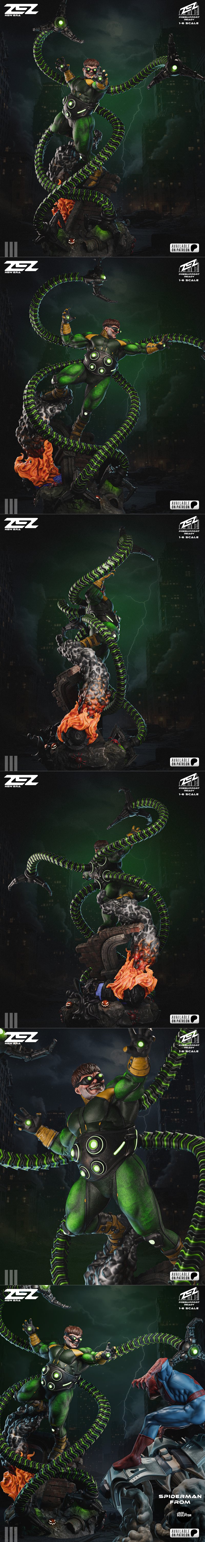 ZEZ工作室 - 机械蜘蛛侠 - 3D打印模型|ZEZ Studio – Doctor Octopus – 3D Print Model STL