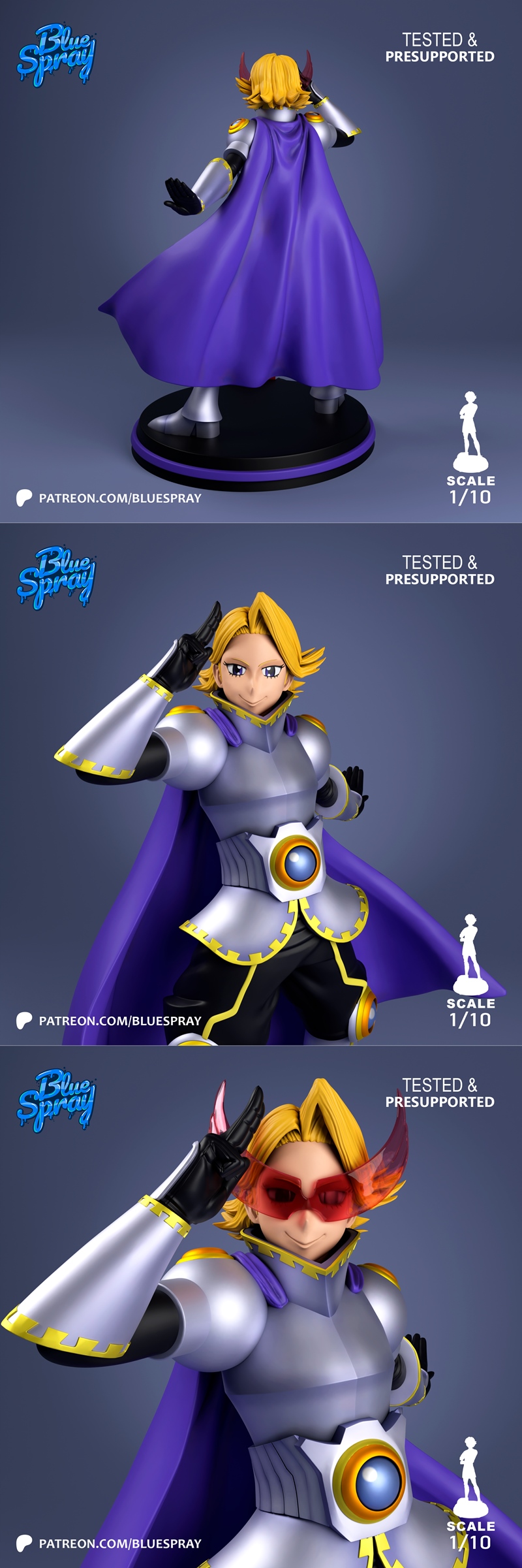 蓝喷雾 - 伊冈 - 我英雄的日常 - 3D打印模型|Blue Spray – Yuga Aoyama – My Hero Academia – 3D Print Model STL