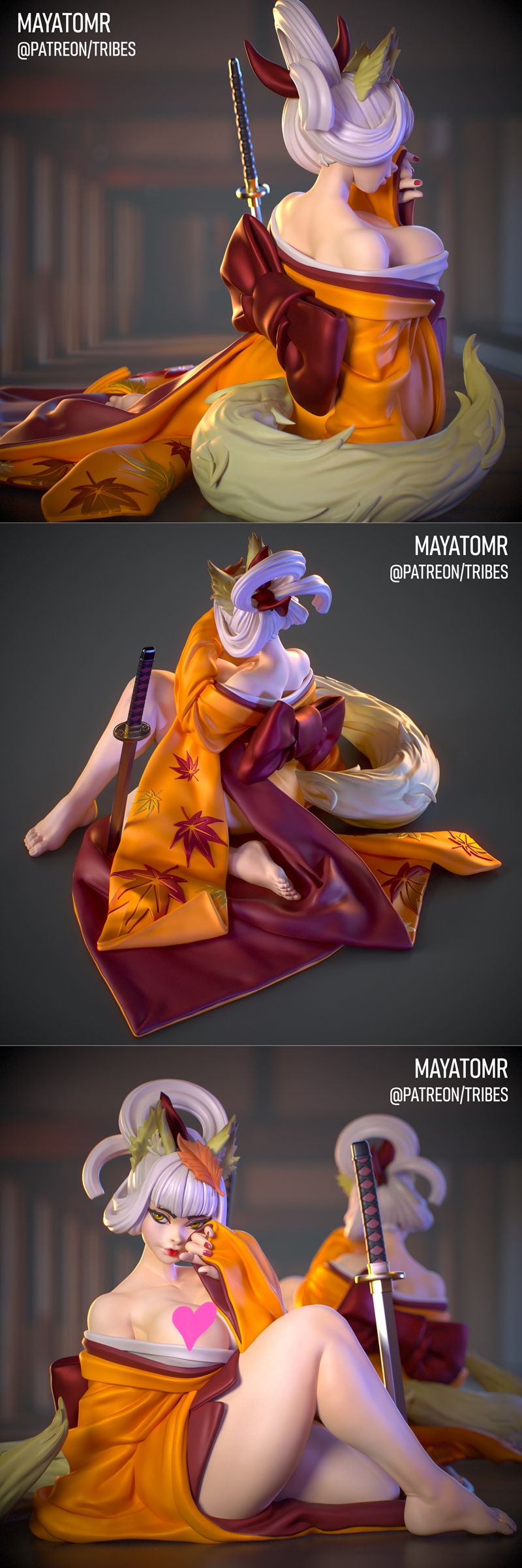 Foxspirit - Mayatomr - 3D打印模型|Foxspirit – Mayatomr – 3D Print Model STL