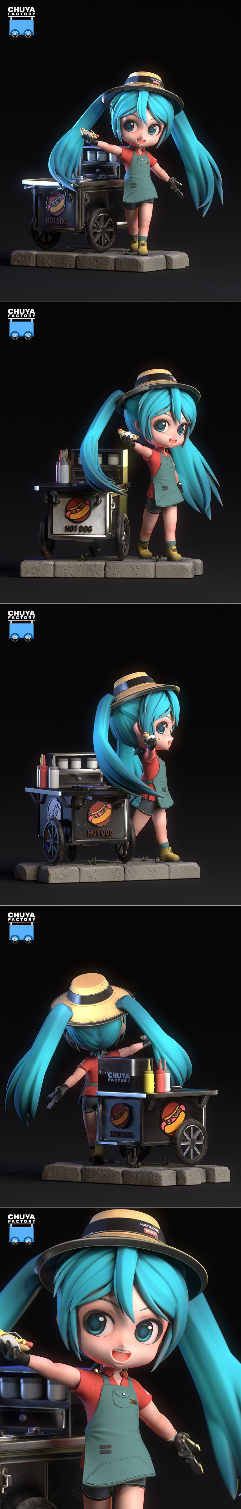 初音未来Chibi版3D打印模型|Chuya Factory – Hatsune Miku Chibi – 3D Print Model STL