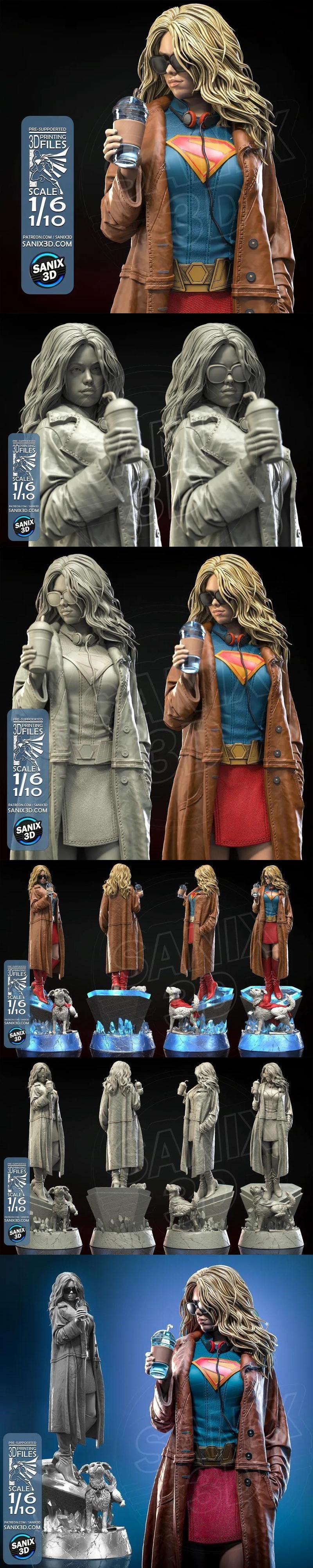 Sanix - 超级女孩 - 3D打印模型|Sanix – SuperGirl – 3D Print Model STL