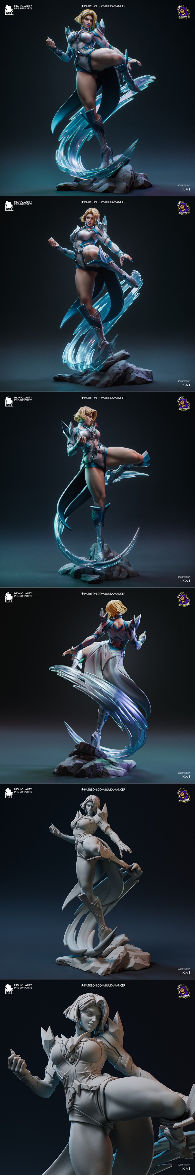 Bulkamancer造型设计 - 伊玛·弗罗斯特 - Marvel Rivals 3D打印模型|Bulkamancer Sculpts – Emma Frost – Marvel Rivals – 3D Print Model STL