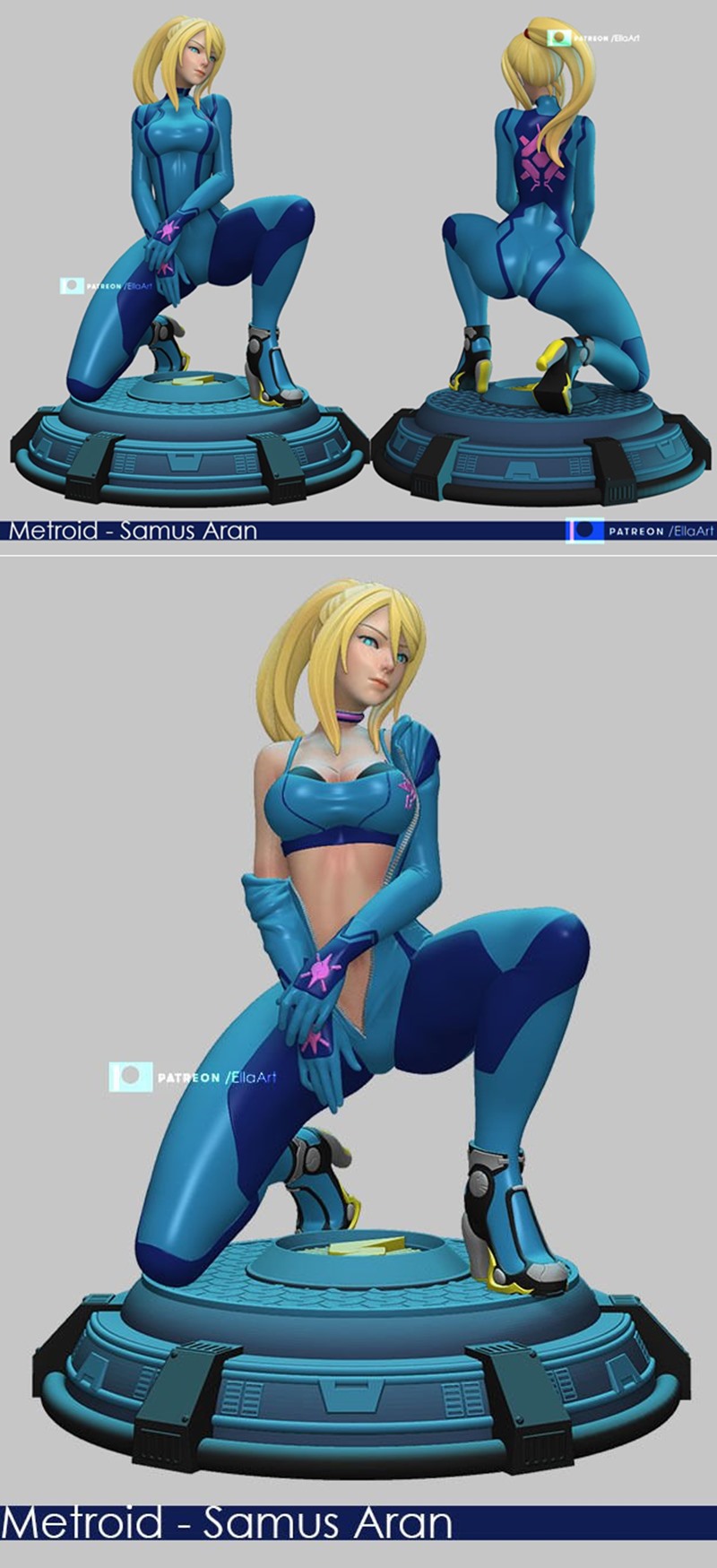 EllaArt-超时空战士萨姆斯-3D打印模型|EllaArt – Metroid Samus Aran – 3D Print Model STL