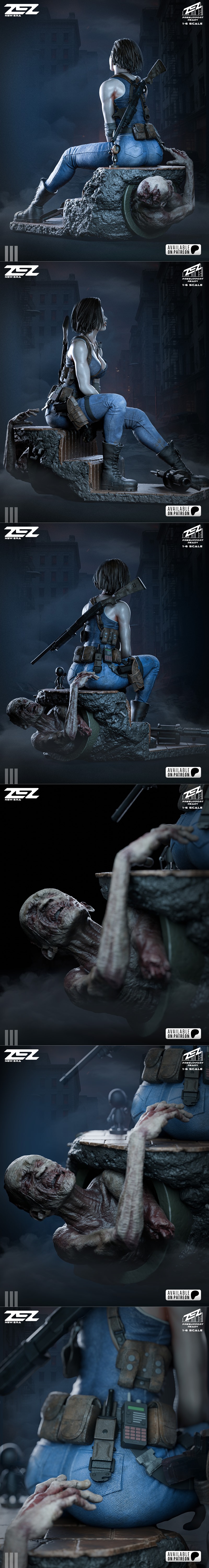 ZEZ工作室 - 《生化危机》杰莉·瓦伦丁 - 3D打印模型|ZEZ Studio – Jill Valentine – 3D Print Model STL