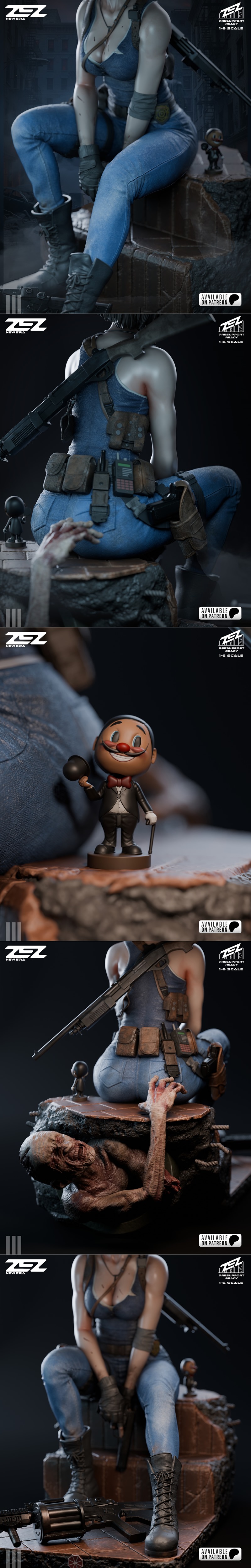 ZEZ工作室 - 《生化危机》杰莉·瓦伦丁 - 3D打印模型|ZEZ Studio – Jill Valentine – 3D Print Model STL