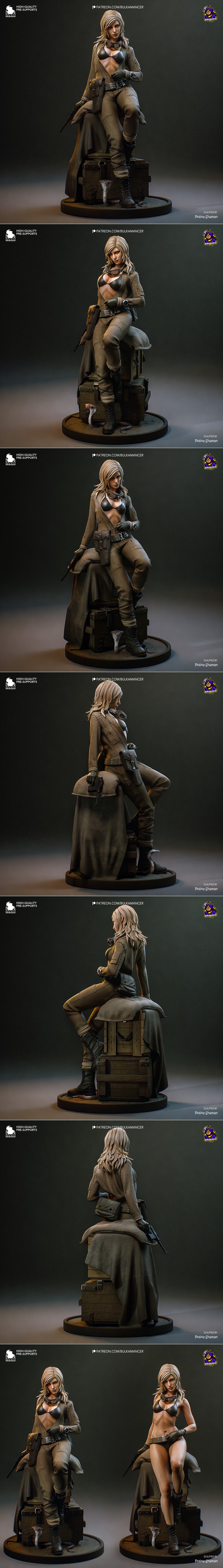 EVA金属 Gear 回归：蛇屋战士3D打印模型|Bulkamancer Sculpts – EVA – Metal Gear Solid Delta – Snake Eater – 3D Print Model STL