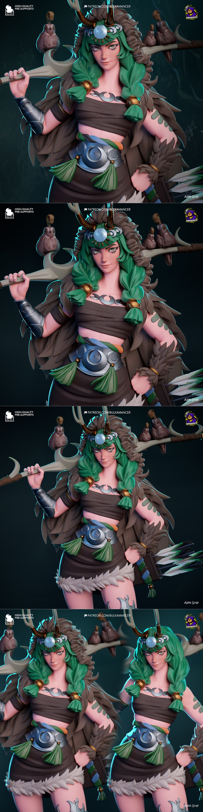 Bulkamancer 创作的《阿耳忒弥斯与哈得斯》3D打印模型|Bulkamancer Sculpts – Artemis – Hades – 3D Print Model STL