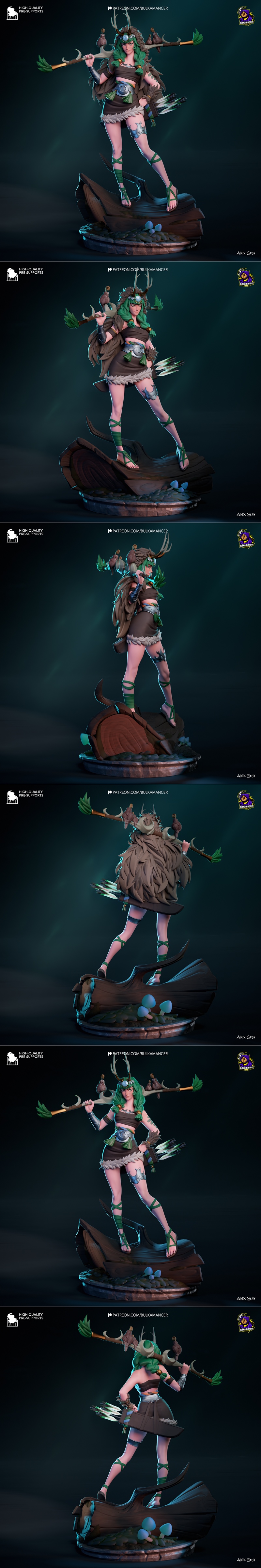 Bulkamancer 创作的《阿耳忒弥斯与哈得斯》3D打印模型|Bulkamancer Sculpts – Artemis – Hades – 3D Print Model STL