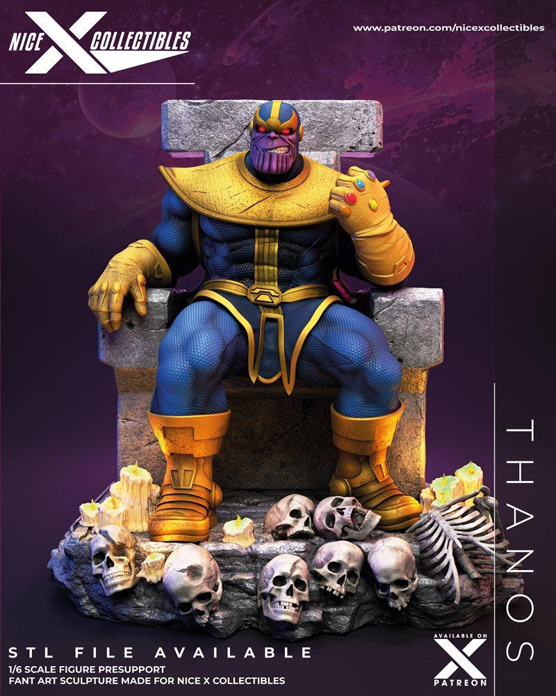 Nice X Collectibles - 无限战争泰坦尼克经典款3D打印模型|Nice X Collectibles – Thanos Classic – 3D Print Model STL